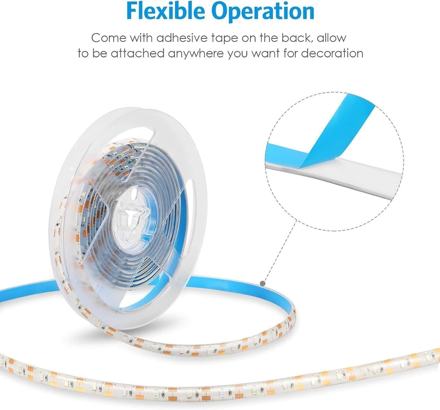 ANDOWL Striscia LED Solare Esterna, Colorati Luci Led Light Strip 5 Metri, Luce