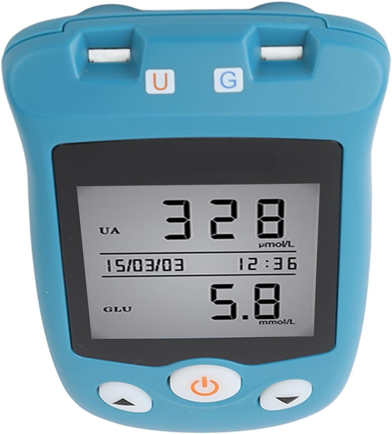 Sinocare Glucometro, 700 Memorizzazione Dati 2 Porte Test Schermo LCD Portatile