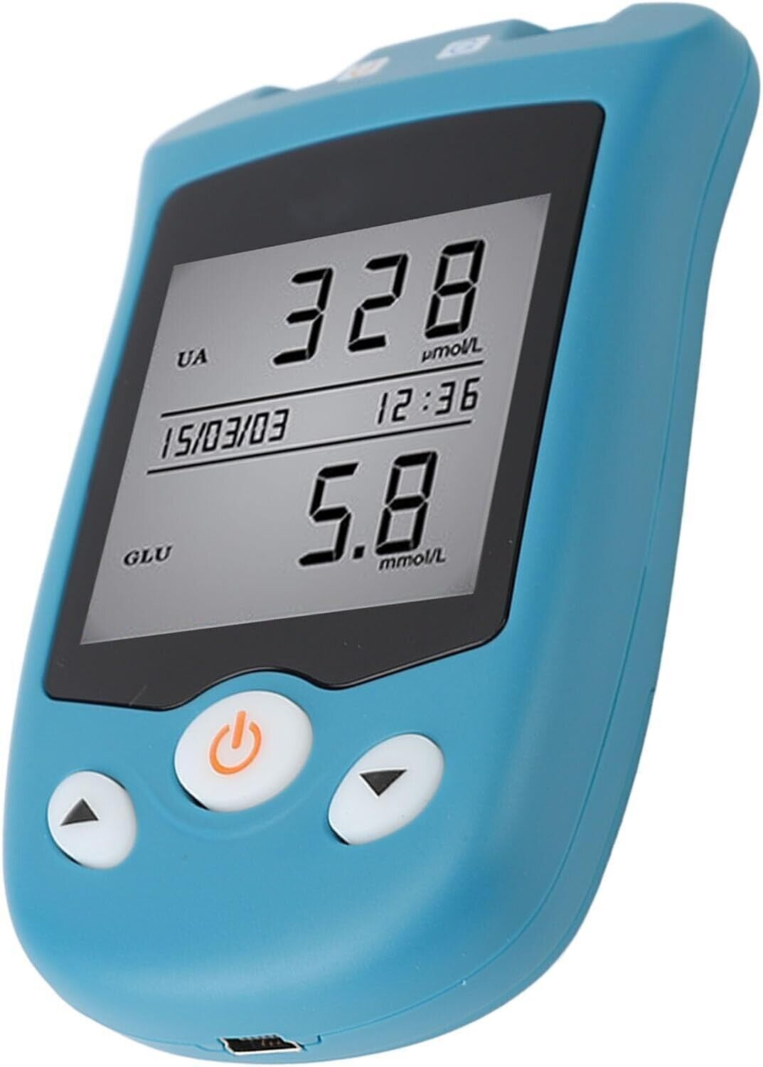 Sinocare Glucometro, 700 Memorizzazione Dati 2 Porte Test Schermo LCD Portatile