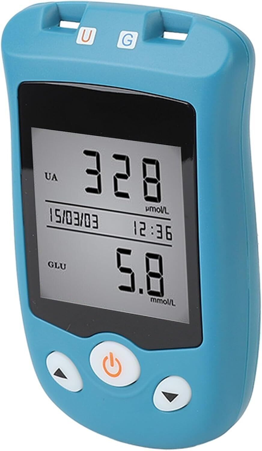 Sinocare Glucometro, 700 Memorizzazione Dati 2 Porte Test Schermo LCD Portatile