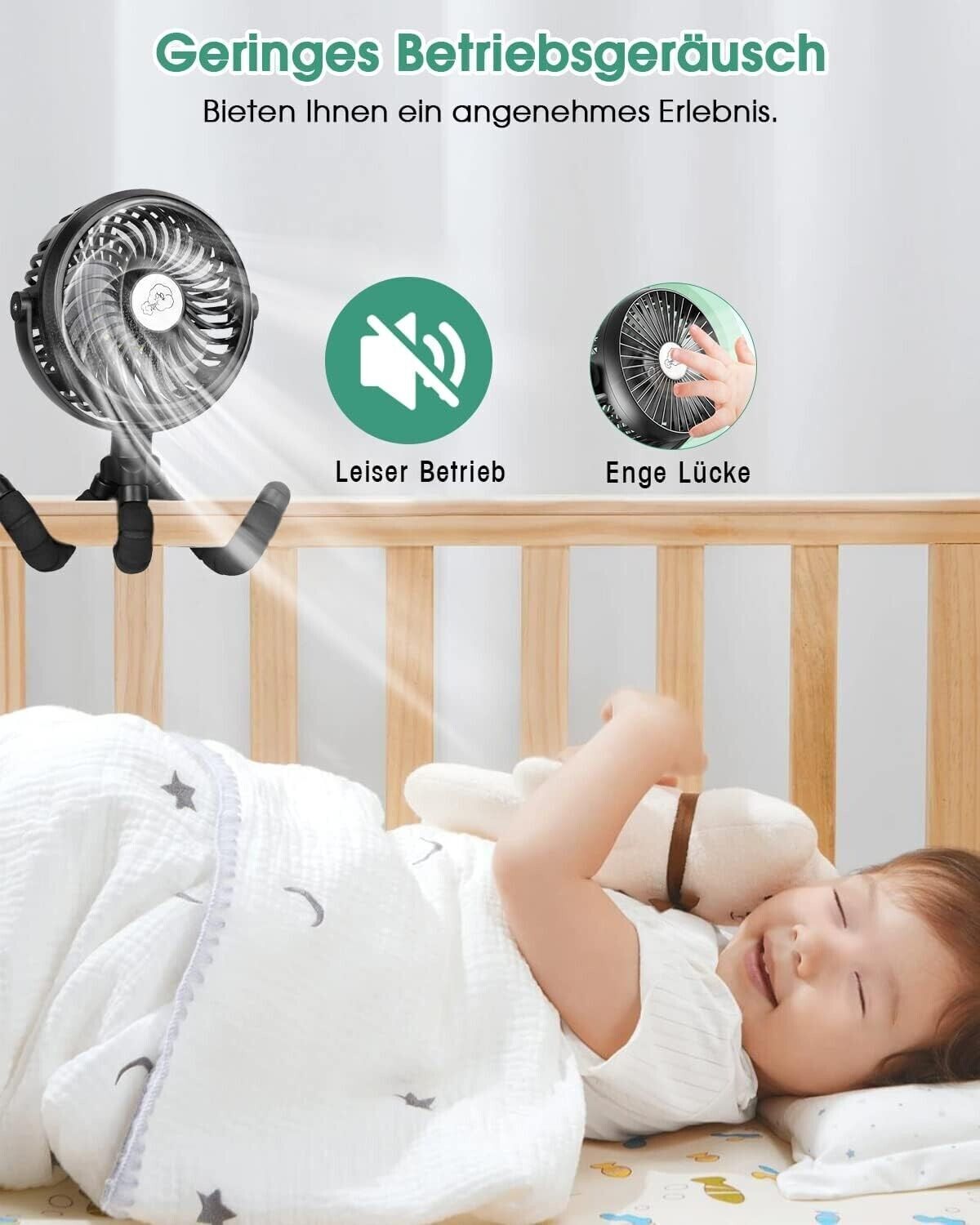 Migliorato Ventilatore USB da 5200 mAh, Ventilatore a Mano Silenzioso