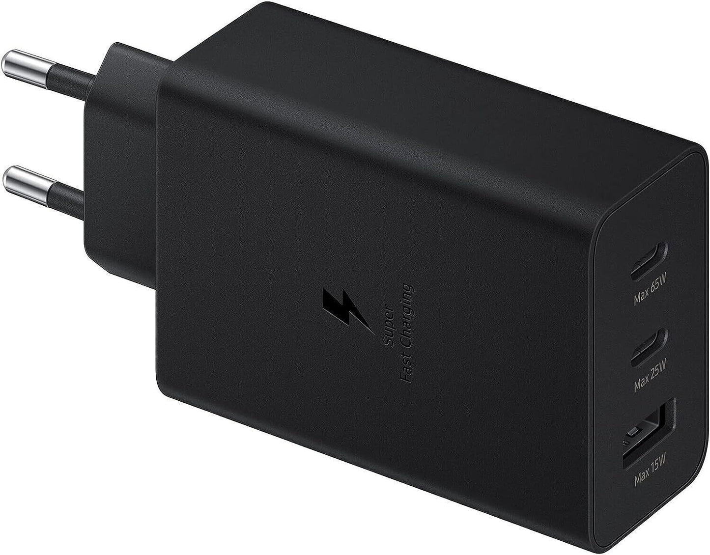SAMSUNG EP-T6530 Caricabatterie Tre Porte Super Fast Charging Trio (65W), Nero