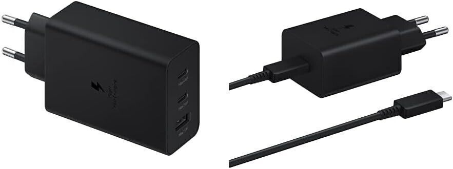SAMSUNG EP-T6530 Caricabatterie Tre Porte Super Fast Charging Trio (65W), Nero