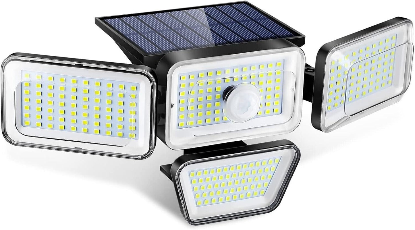 Luci solari per esterni, 278 LED 3000LM Sensore di movimento, IP65 impermeabili
