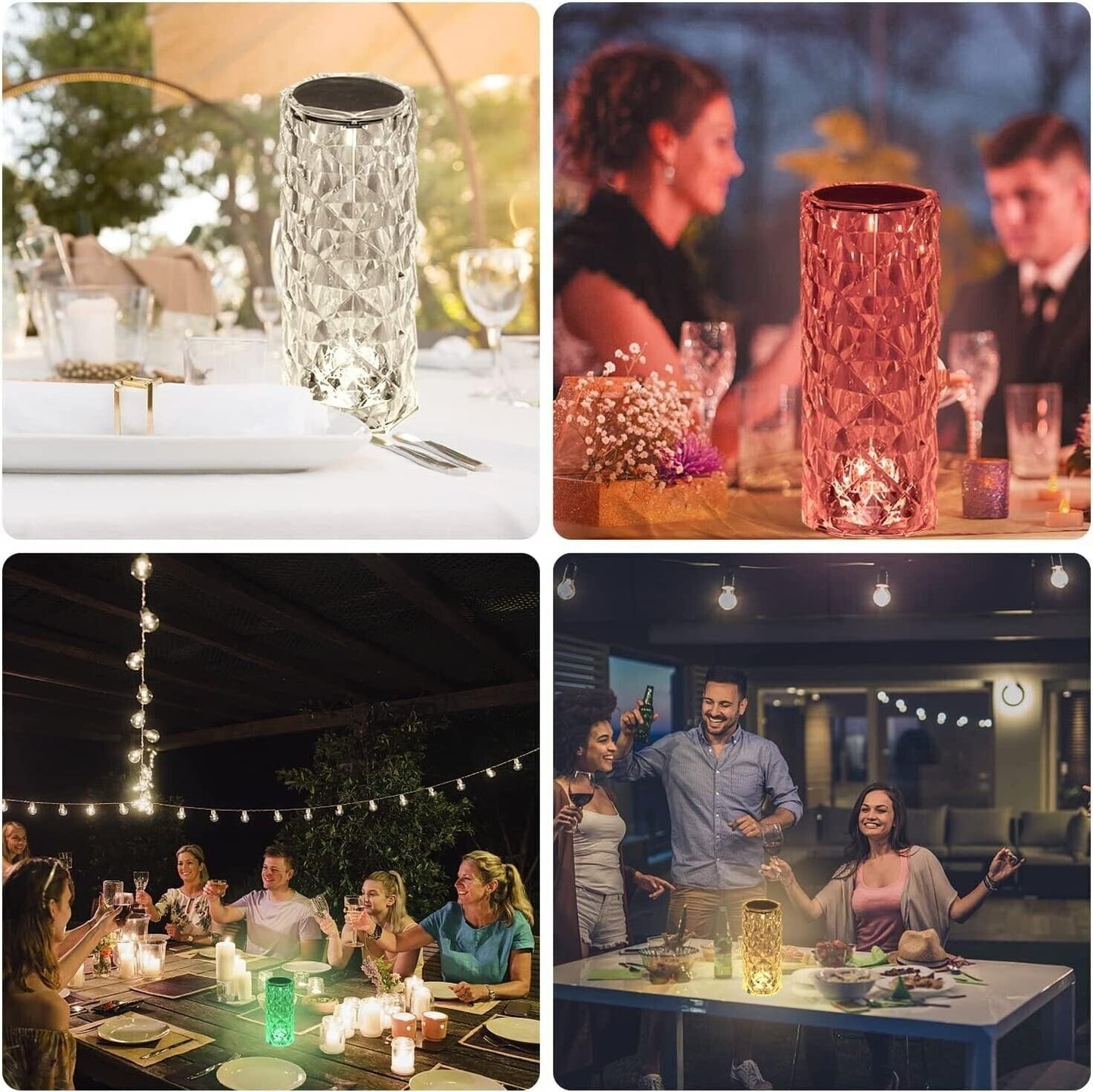 Lampada da Tavolo Touch Senza fili ricaricabile,16 Colori Lampade Led