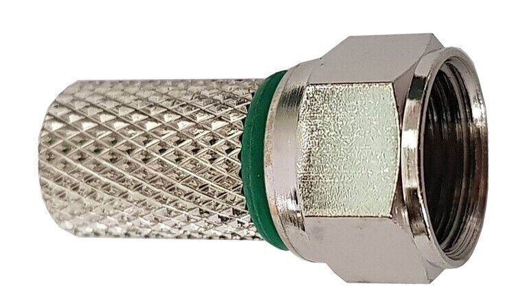 CONNET F SPINA AD AVVITARE IN OTTONE NICHELATO CON O'RING PER CAVI Ø 6.7MM 100pz