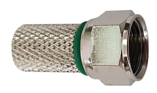 CONNET F SPINA AD AVVITARE IN OTTONE NICHELATO CON O'RING PER CAVI Ø 6.7MM 100pz