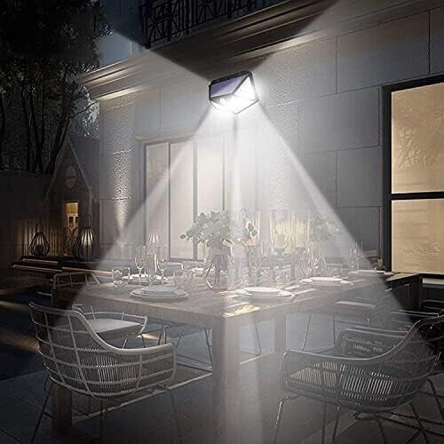 Faro faretto lampada luce da Esterno 100 Led solare con sensore movimento