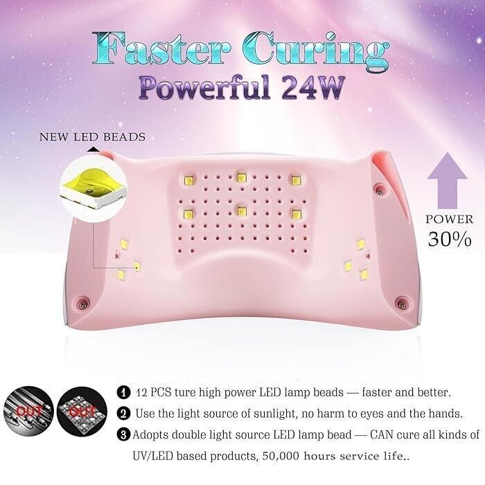 Lampada per asciugatura unghie LED UV 36W per smalto gel - Macchina per manicure