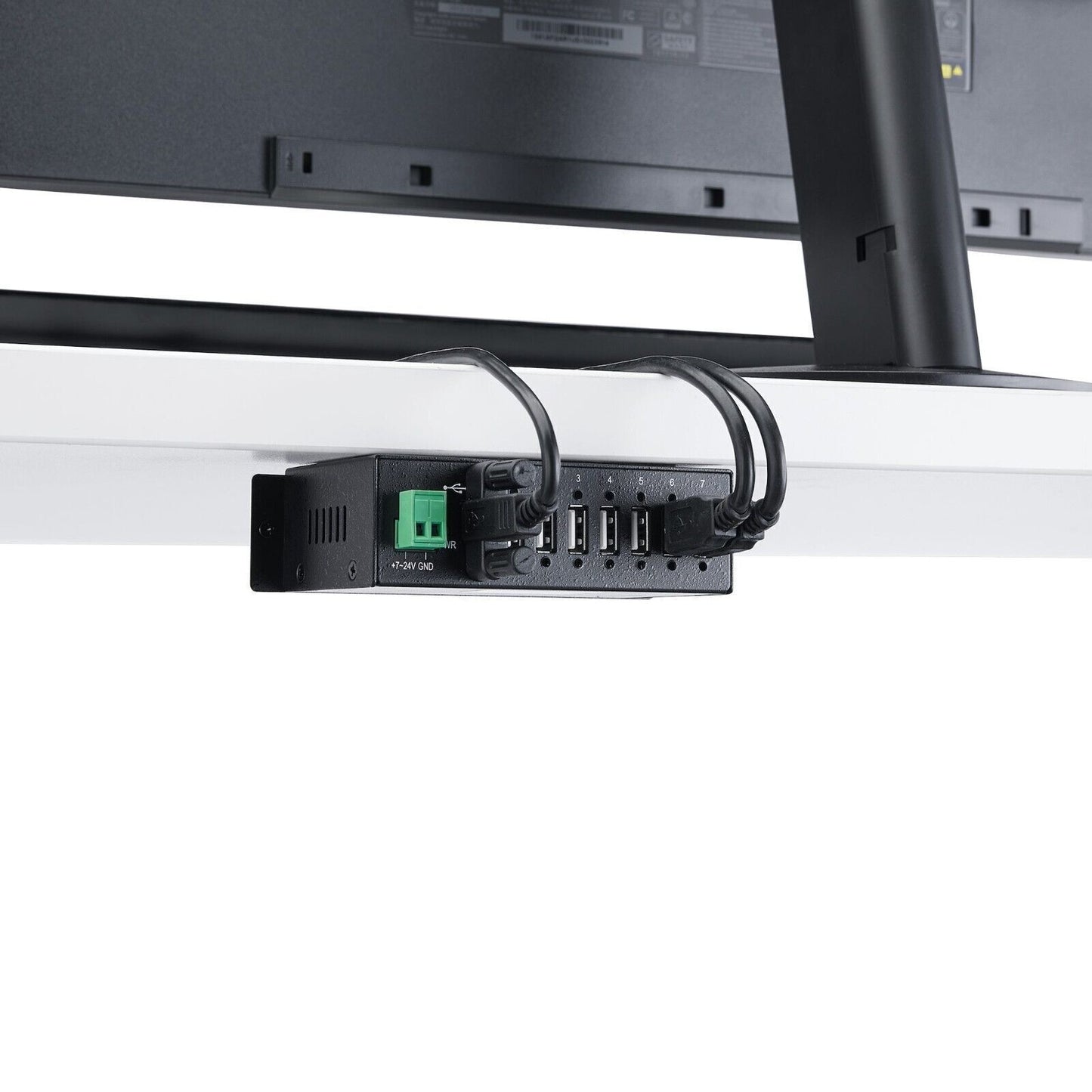 StarTech Hub USB 2.0 a 7 porte, Hub USB-A industriale in metallo con protezione