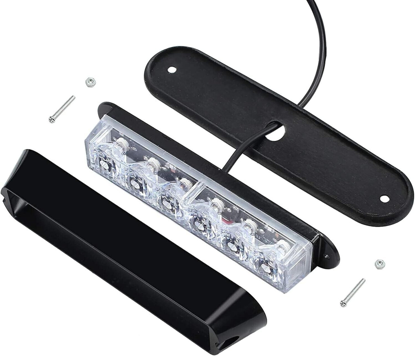 4 in 1 Lampada di Emergenza Strobo 18 Modalità con Interruttore 4X6 LED Barra