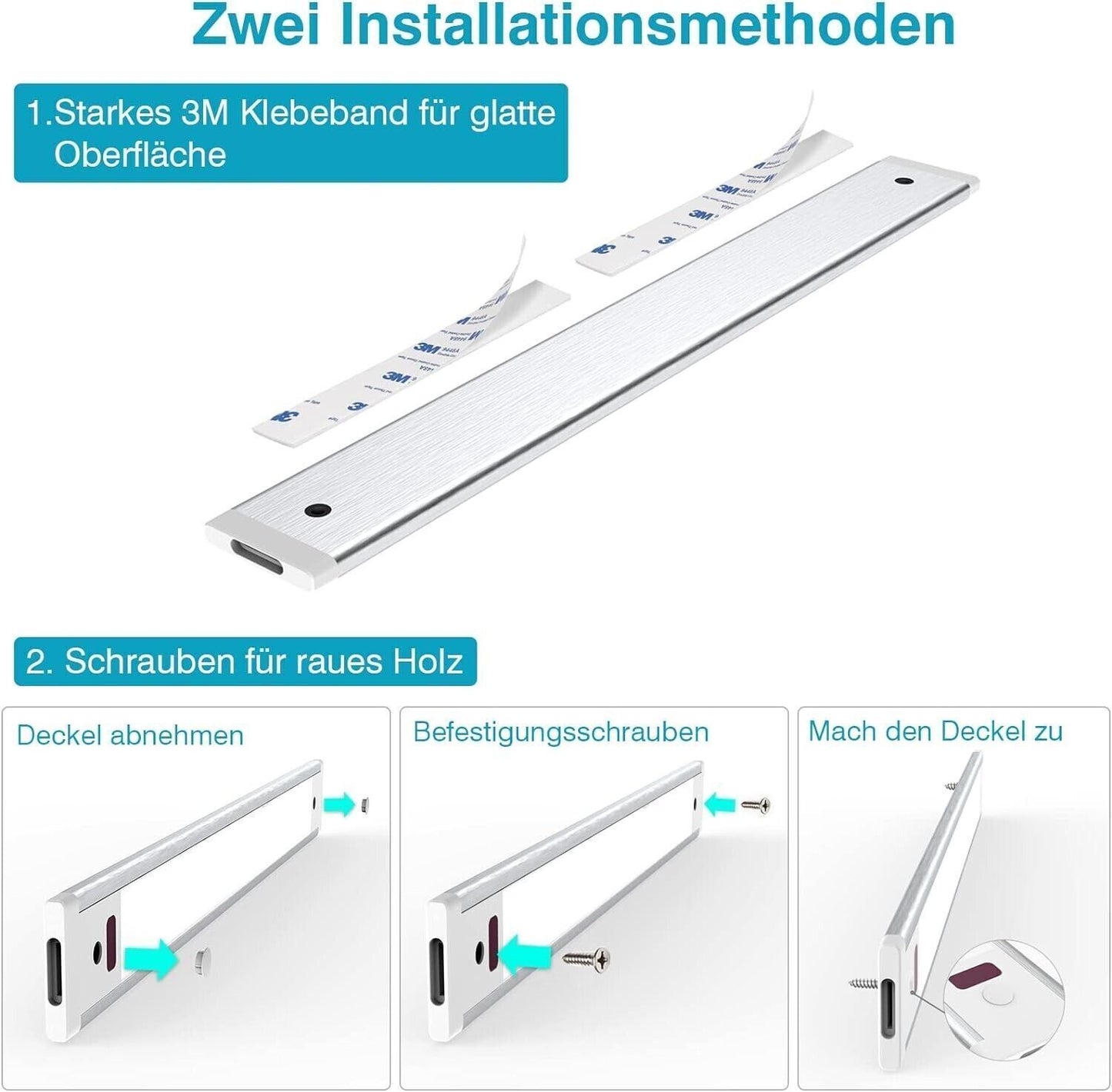 Lampada Sottopensile Cucina Led Con Sensore Senza Contatto, Ultrasottile
