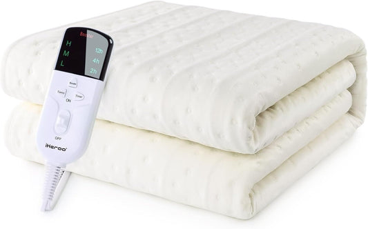 iHeroo Coperta Termica, 150x80cm Sottocoperta Elettrica Matrimoniale riscaldata