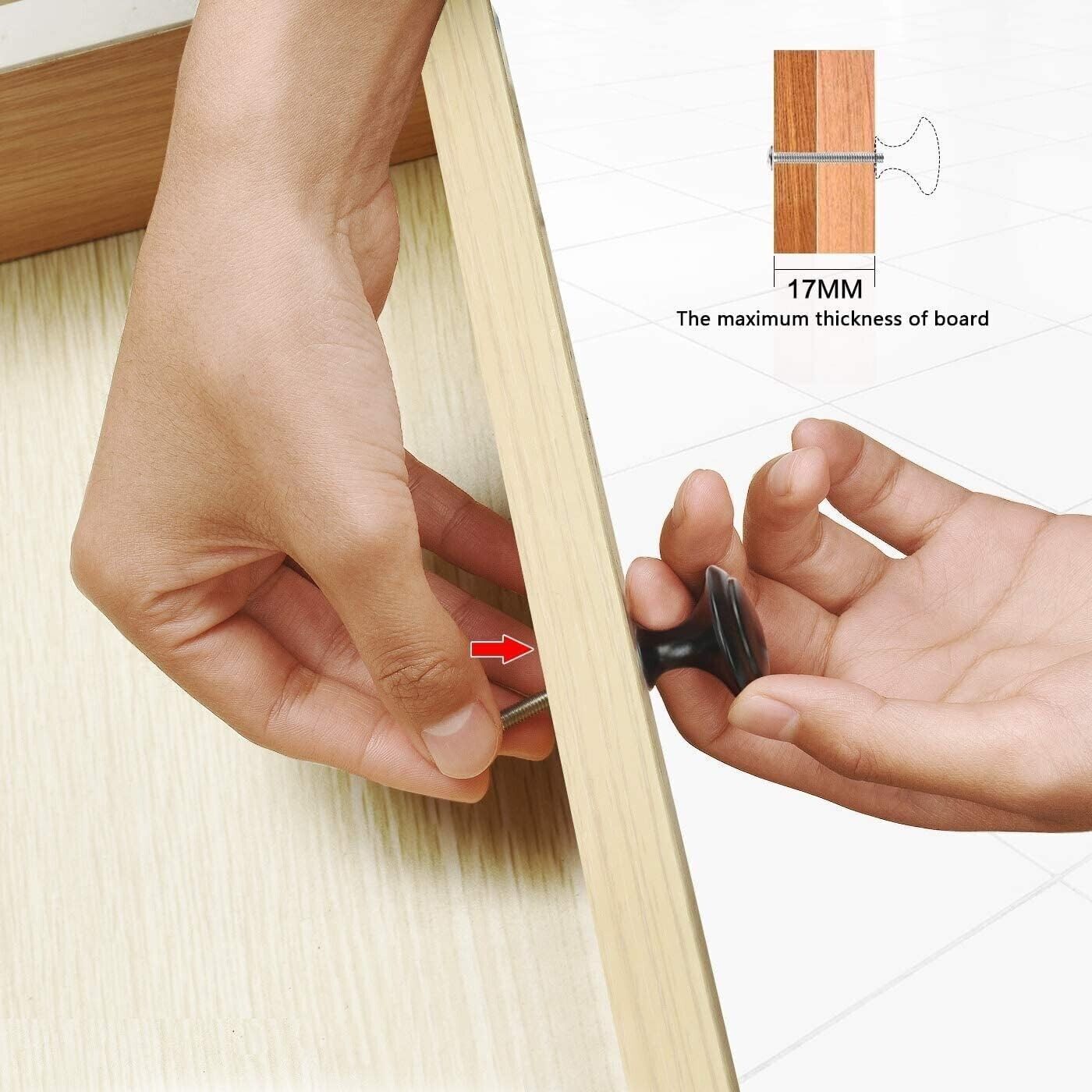 Confezione da 10 pomelli per armadietti da cucina da 1-1/4 pollici, pomelli