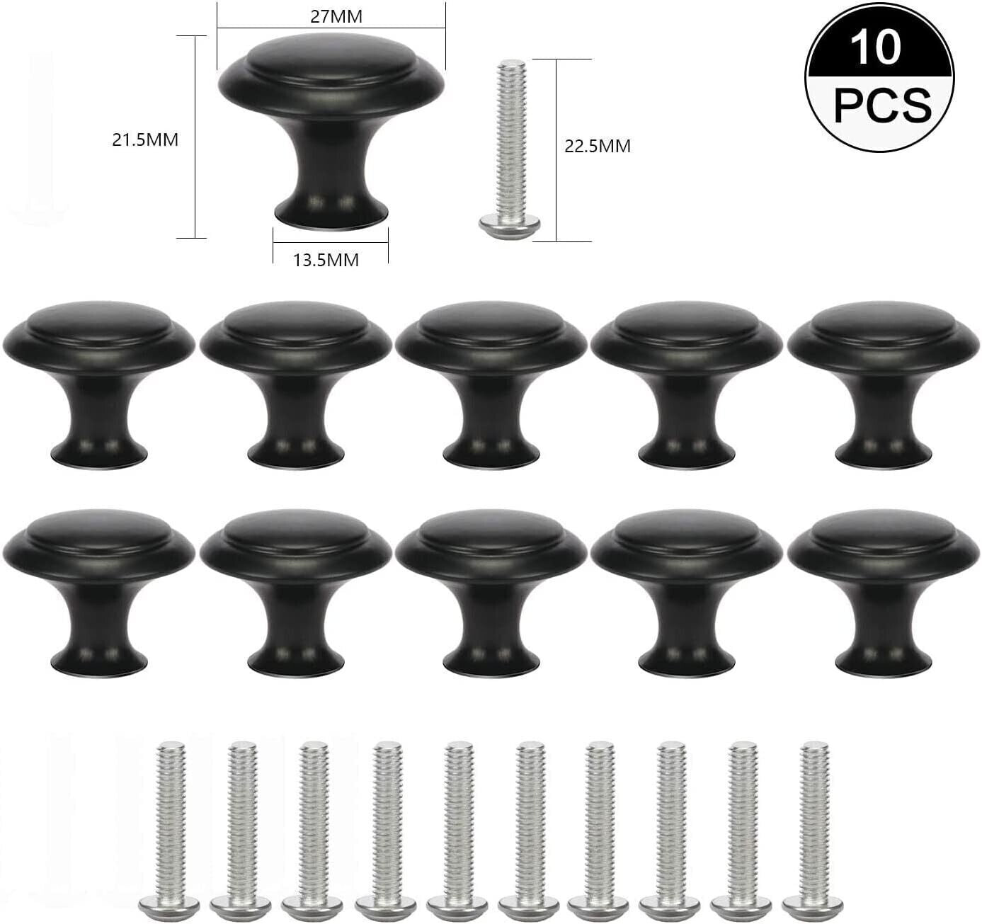 Confezione da 10 pomelli per armadietti da cucina da 1-1/4 pollici, pomelli