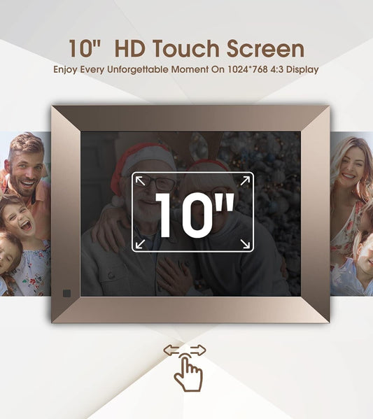 Cornice digitale WiFi da 10 pollici, supporto magnetico regolabile, display HD