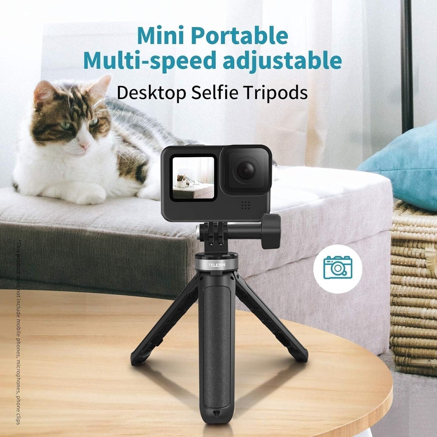 Mini treppiede Selfie Stick Pole, supporto treppiede per fotocamera portatile