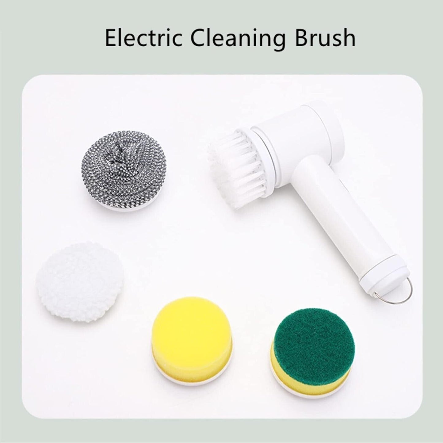 Spazzola Rotante Elettrica Per Pulizia, Spazzola Multifunzione con 5 testine