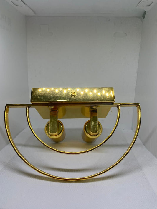 Lampada Applique da parete di alta qualità 18x28cm oro per interni 2 lampadine