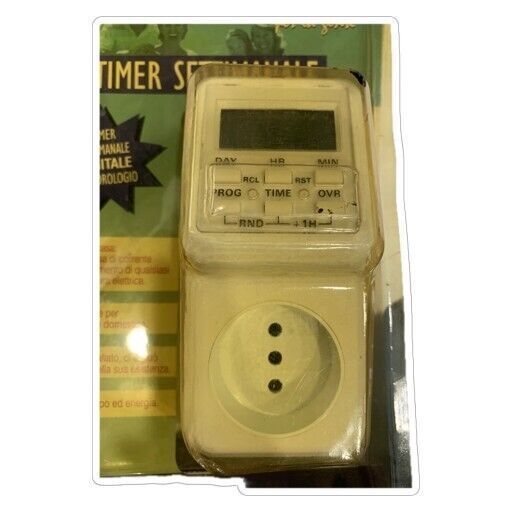 GBC Timer settimanale digitale con orologio 7 giorni