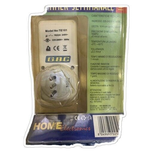 GBC Timer settimanale digitale con orologio 7 giorni