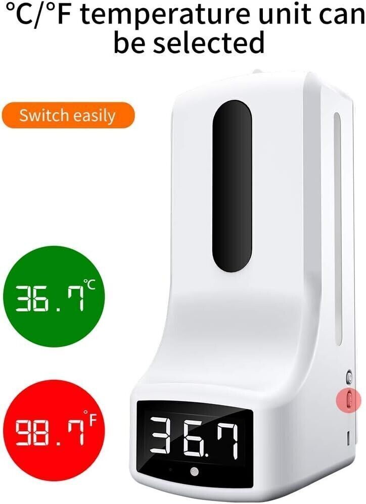 Dispenser automatico per sapone a mano con termometro a infrarossi