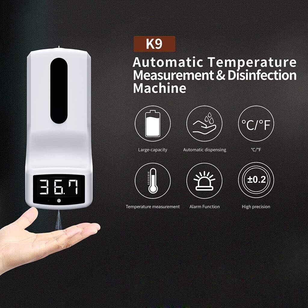 Dispenser automatico per sapone a mano con termometro a infrarossi