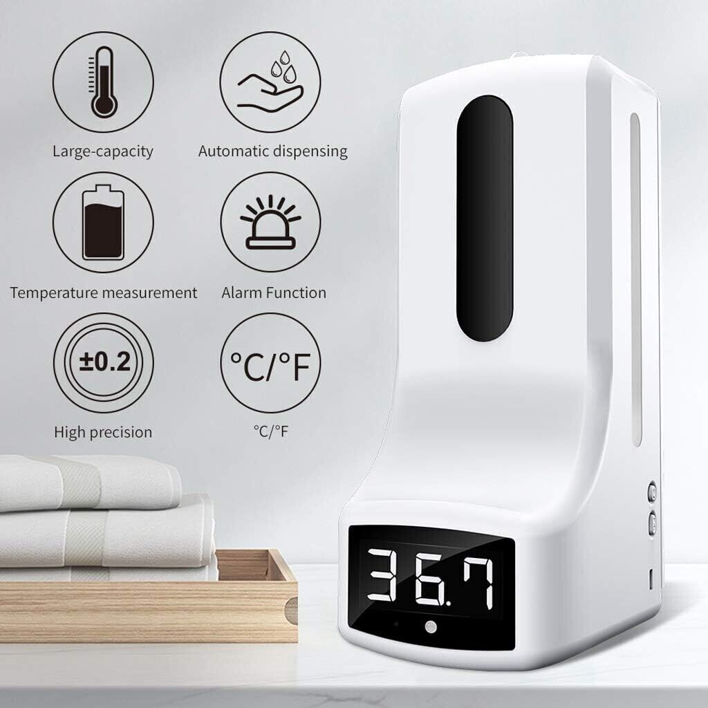 Dispenser automatico per sapone a mano con termometro a infrarossi