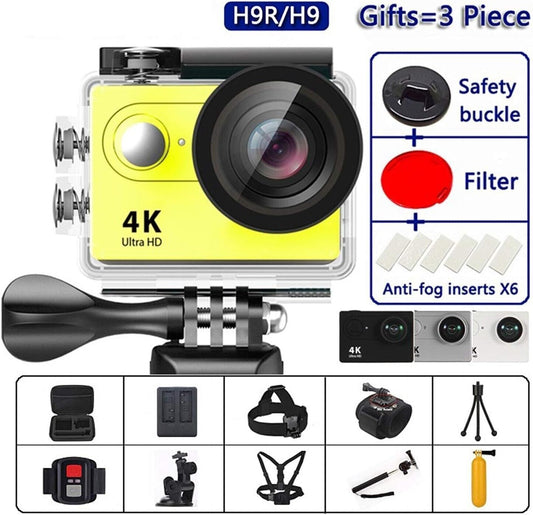 Macchina Fotografica Action  Ultra HD 4K  30fps WiFi 2.0" Impermeabile Subacquea