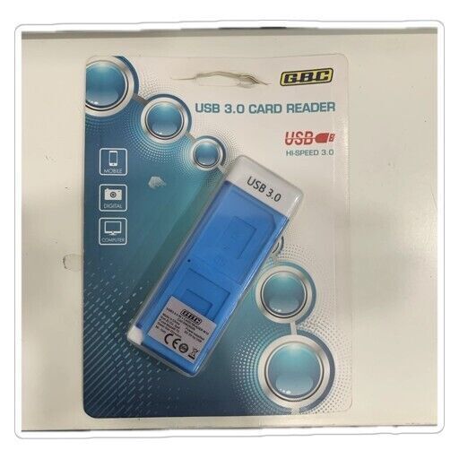 GBC Lettore di schede USB 3.0 compatibile con USB2.0/1.1. SD, Micro SD/TF.MS,M2.