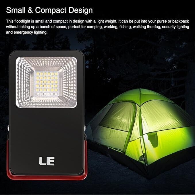 Luci da Lavoro Ricaricabili a LED, Faro Proiettore LED Portatile, Impermeabile