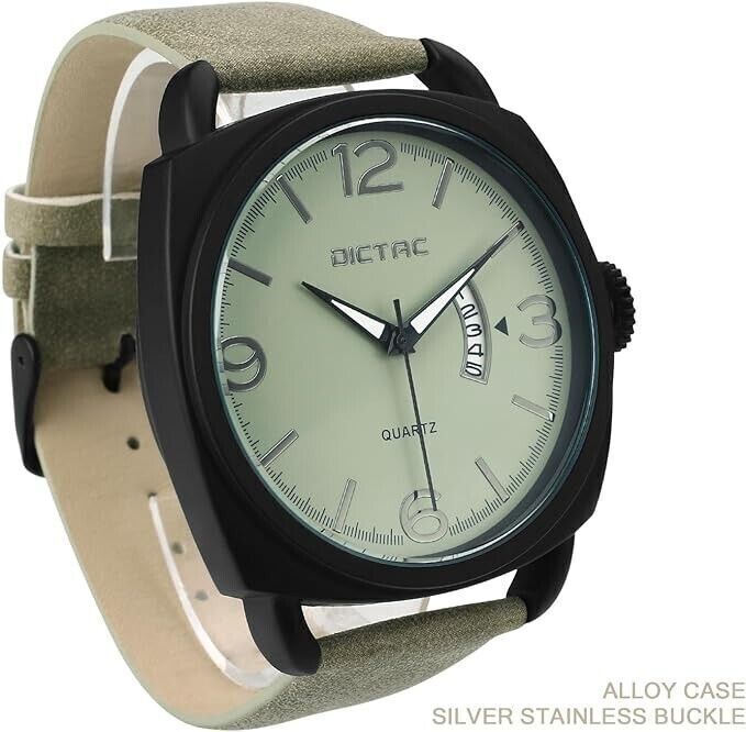 Dictac - Orologio da Polso Analogico per Uomo Movimento al Quarzo Cinturino
