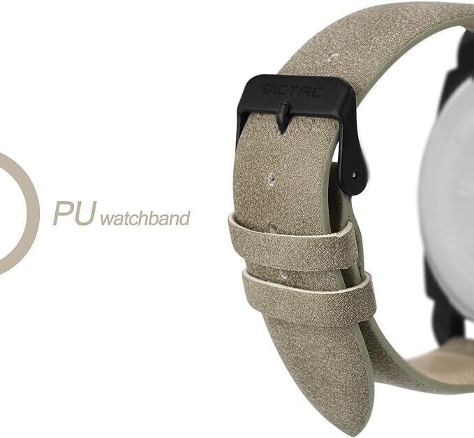 Dictac - Orologio da Polso Analogico per Uomo Movimento al Quarzo Cinturino