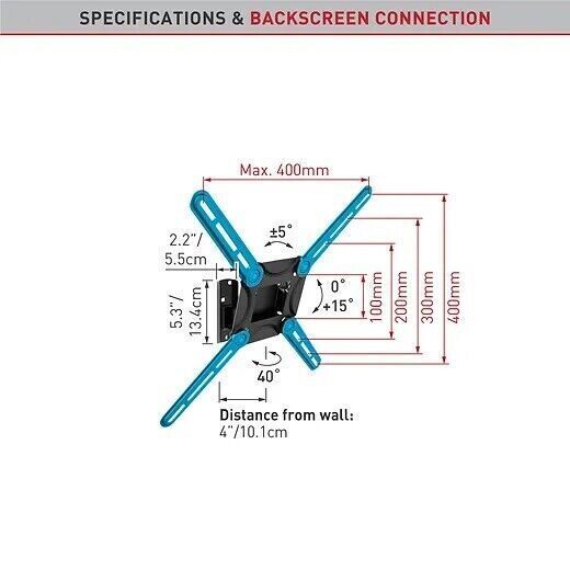 SUPPORTO A MURO PER TV Monitor BARKAN 3200 da 29'' - 65''