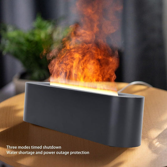 Umidificatore diffusore di fiamma a 7 colori di fiamma, serbatoio dell'acqua da