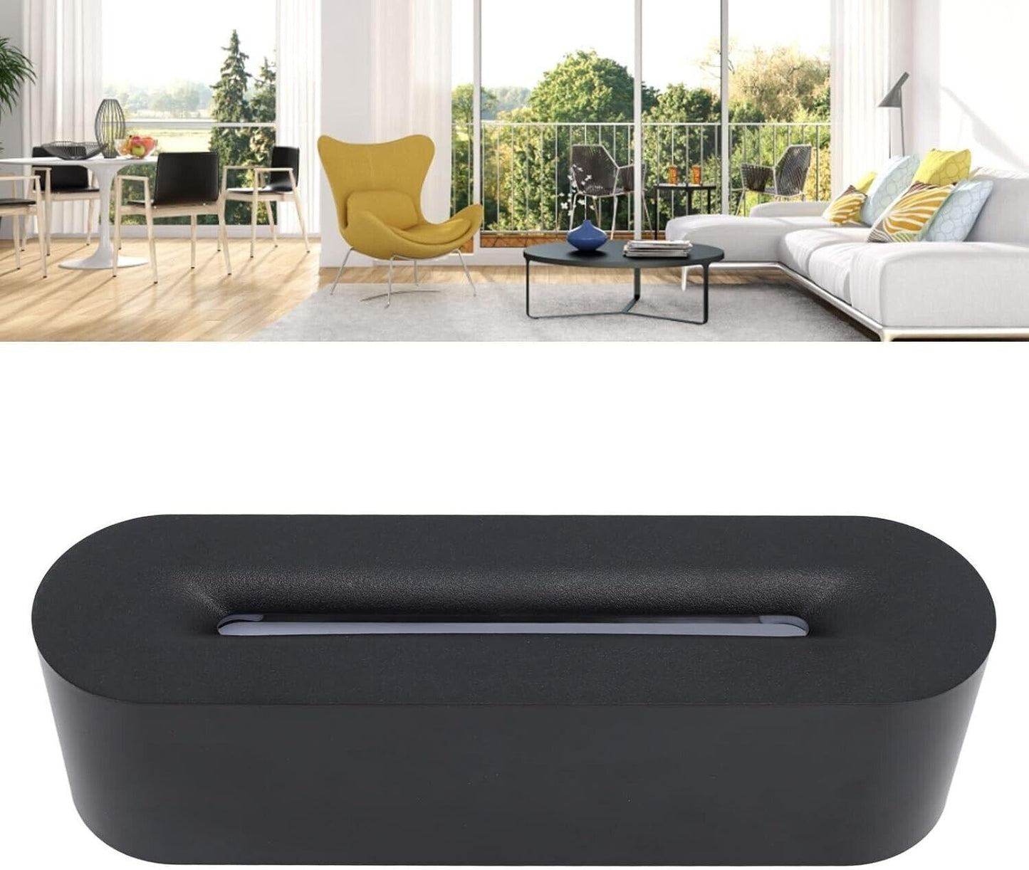 Umidificatore diffusore di fiamma a 7 colori di fiamma, serbatoio dell'acqua da