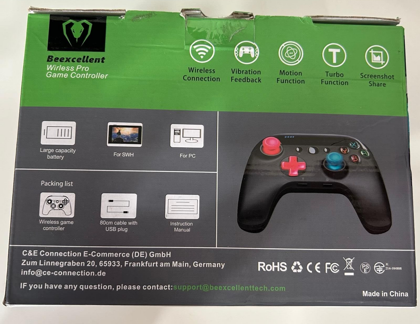 Beexcellent Switch Controller Gamepad  wireless compatibile con Nintendo Switch