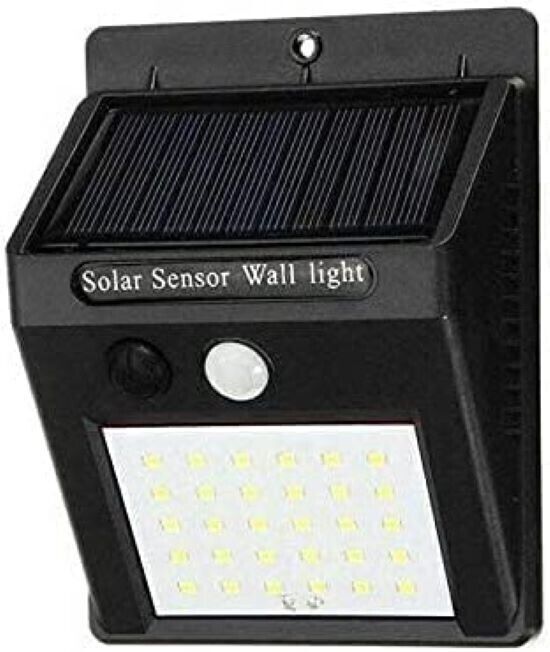 DRIWEI Faretto lampada solare 25 LED sensore movimento pannello solare faro