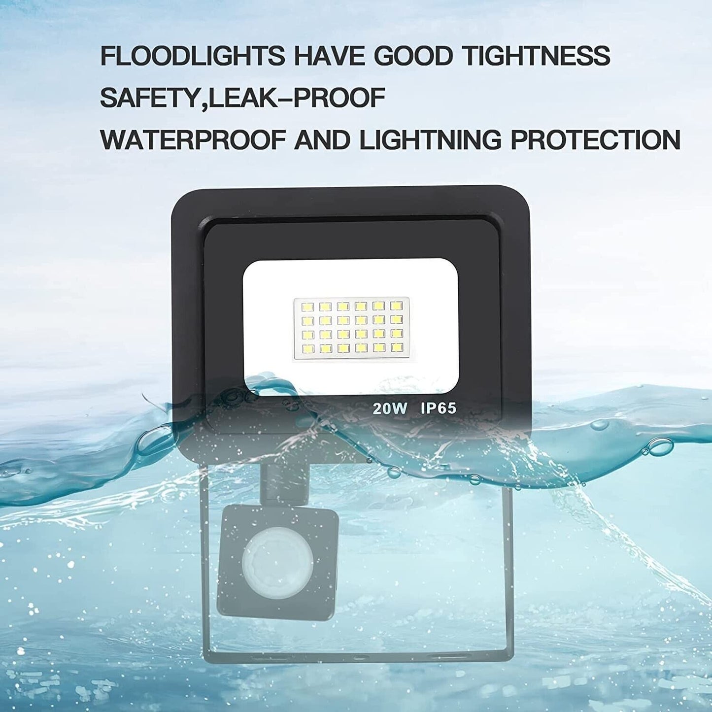 REALRY Faretto led da Esterno con Sensore di Movimento,20W Fari led da Esterno