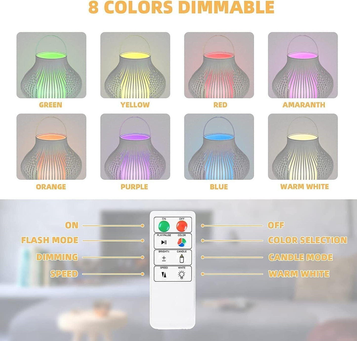 Lampada da esterno a LED Lampada da Lampada da Tavolo Senza Fili 8 colori