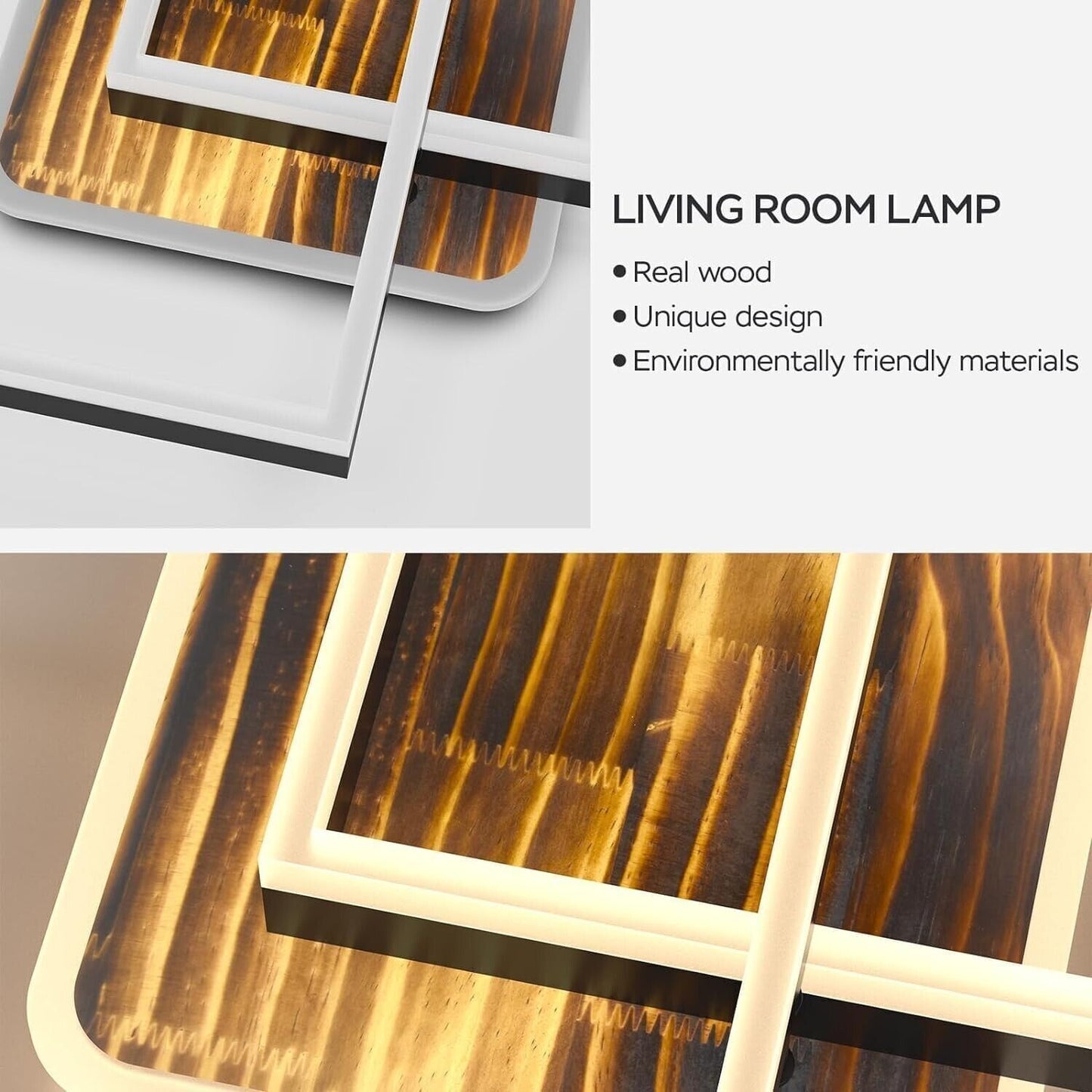 Anten plafoniera led soffitto Vintage plafoniera salotto Dimmerabile 40W 3600LM