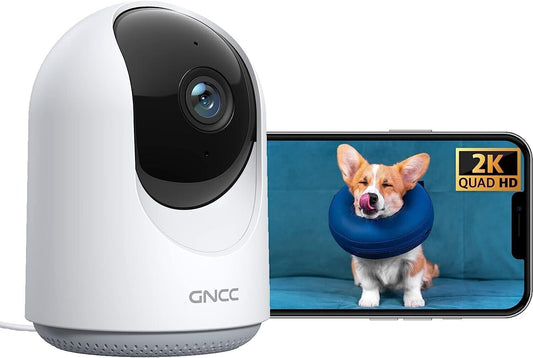 GNCC Telecamera WiFi Interno 2K 360° Audio Bidirezionale Visione Notturna P1 Pro