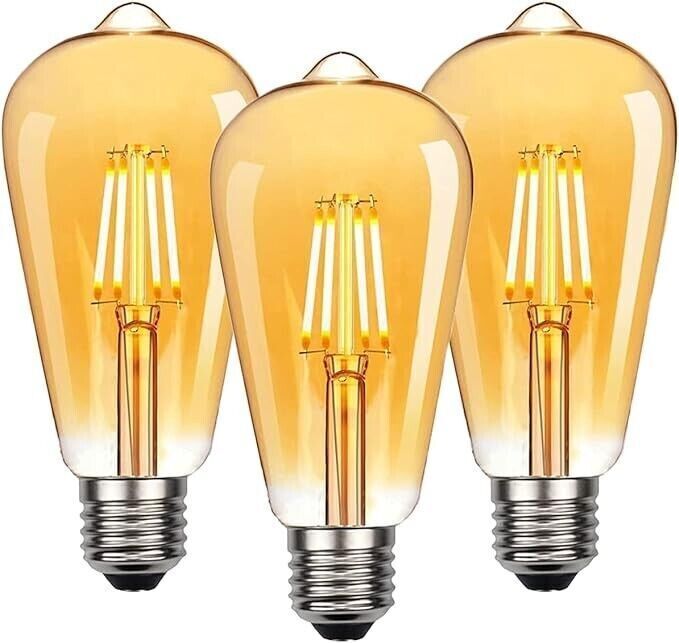 Lampadina vintage Edison 3, lampada LED Edison, bianco caldo lampadina retrò E27