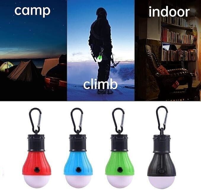 Lampada LED da Campeggio, 4 Pezzi Tenda LED Luce, Lanterna da Campeggio, Lampada