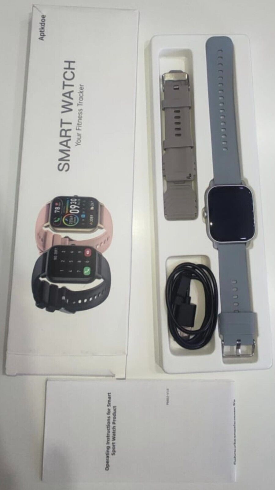 Aptkdoe Smartwatch Uomo Donna 47mm HD Schermo Orologio con Contapassi Cardiofreq