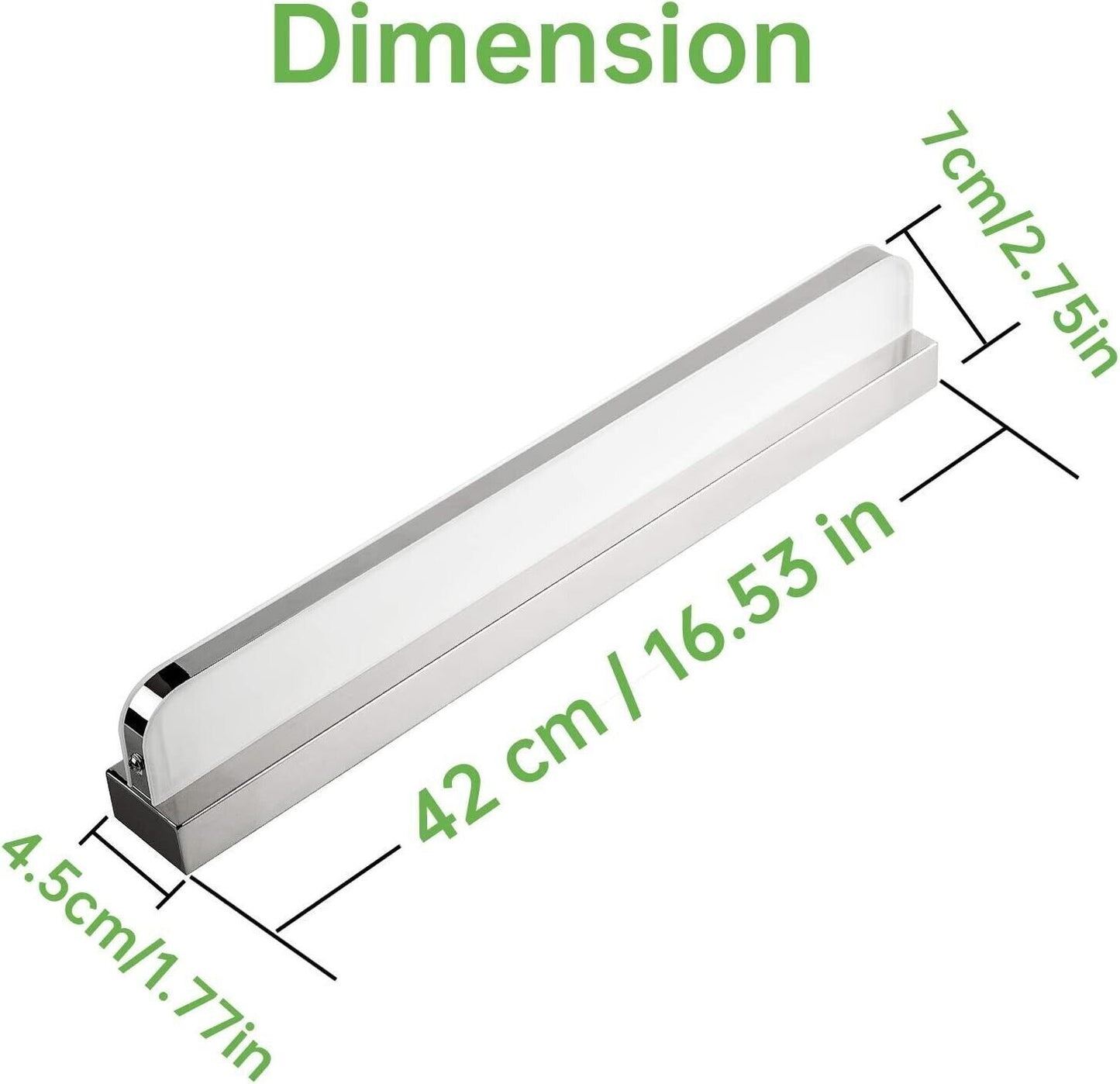 Lampada Specchio Bagno 9W 42CM - Lampada da Specchio IP44 per Bagno - Applique