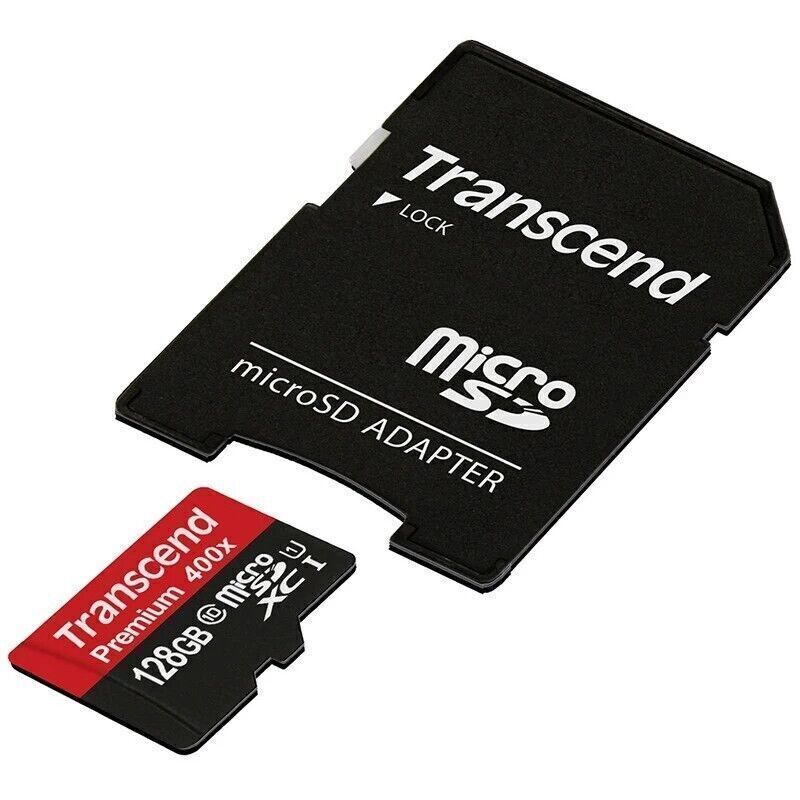Transcend TS128GUSDU1 Scheda di Memoria MicroSDXC da 128 GB con Adattatore