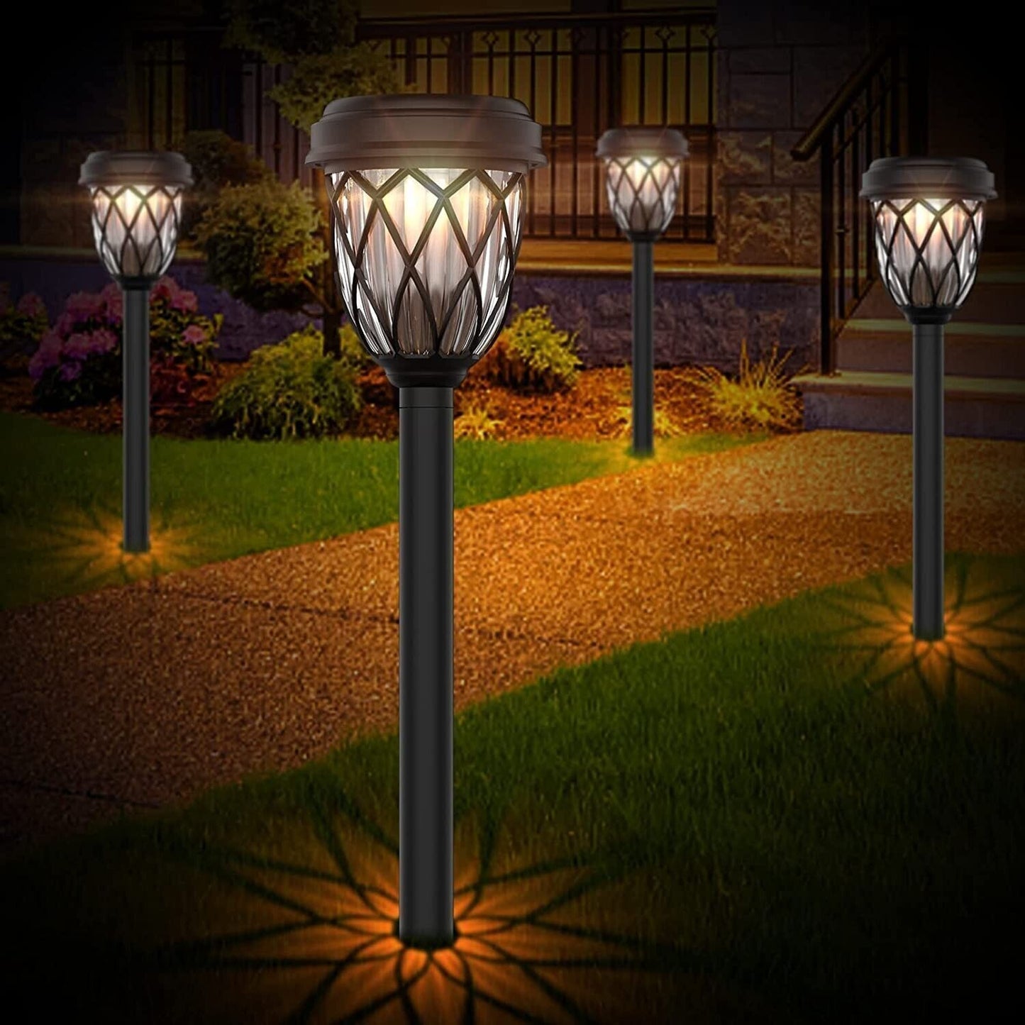 Lampada solare da giardino,luce bianca calda,per esterni, con IP44, impermeabile