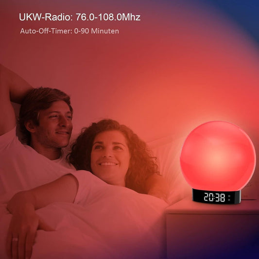 Wake up Light Luce Sveglia snooze alba da Comodino Altoparlante bluetooth FM