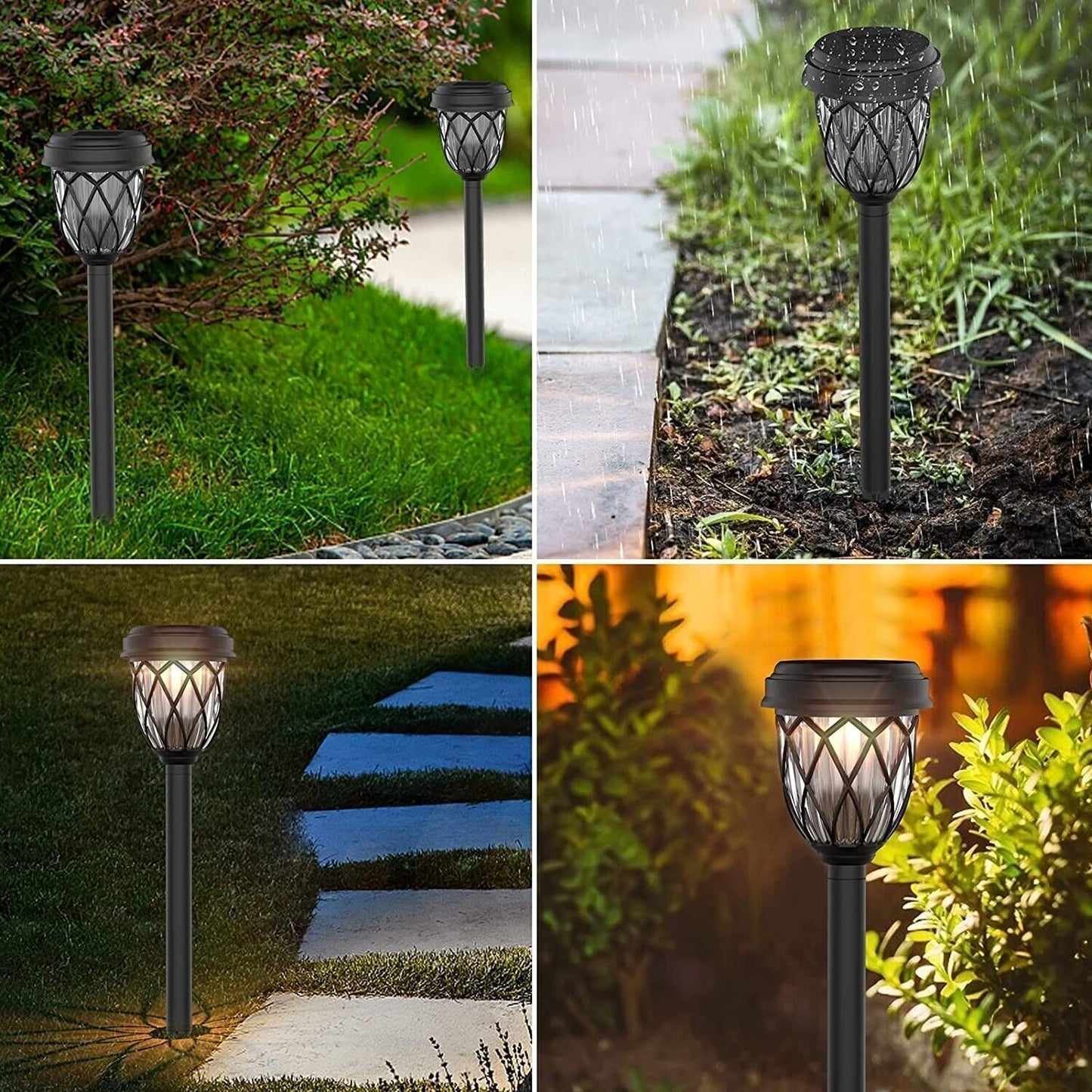 Lampada solare da giardino,luce bianca calda,per esterni, con IP44, impermeabile